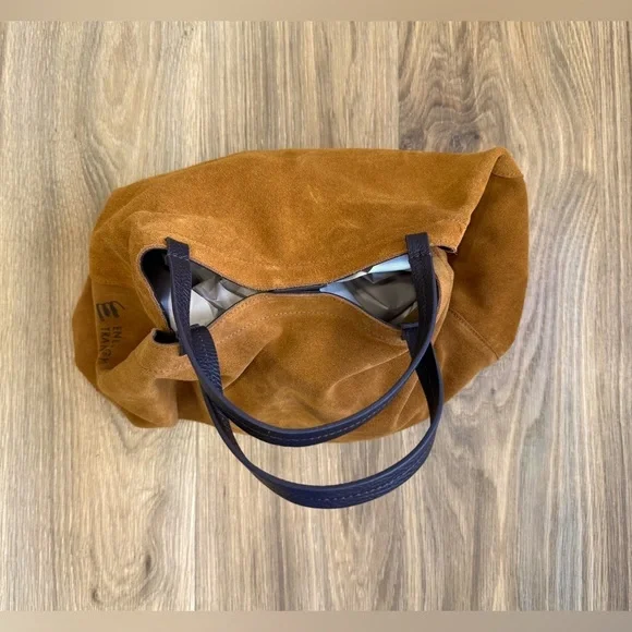 Mark and Graham Brown Suede Leather Boho Bag NWOT - Picture 5 of 7